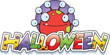 Karikatür canavar Cadılar Bayramı grafiği