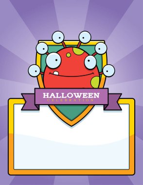 Karikatür canavar Cadılar Bayramı grafiği