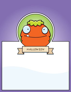 Karikatür canavar Cadılar Bayramı grafiği