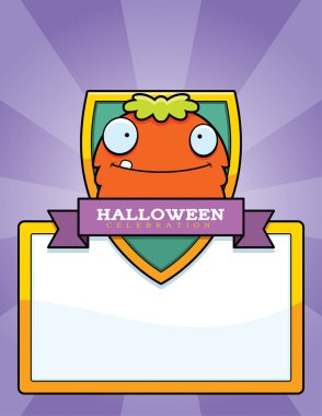 Karikatür canavar Cadılar Bayramı grafiği