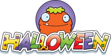 Karikatür canavar Cadılar Bayramı grafiği