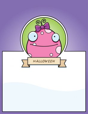 Karikatür canavar Cadılar Bayramı grafiği