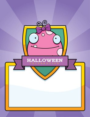 Karikatür canavar Cadılar Bayramı grafiği