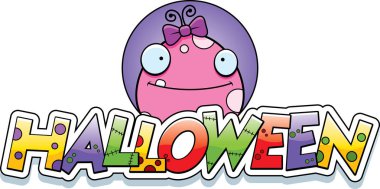 Karikatür canavar Cadılar Bayramı grafiği