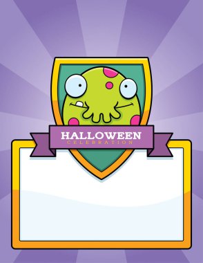 Karikatür canavar Cadılar Bayramı grafiği