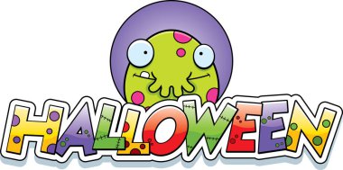 Karikatür canavar Cadılar Bayramı grafiği