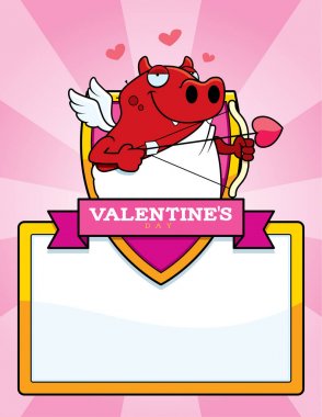 Çizgi film şeytan Cupid grafiği