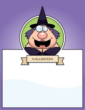 Çizgi film cadı Cadılar Bayramı grafiği