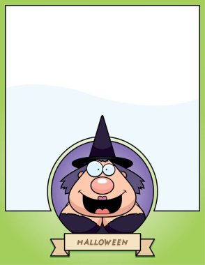 Çizgi film cadı Cadılar Bayramı grafiği