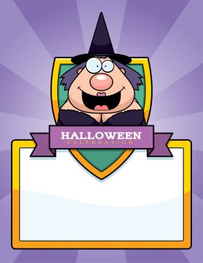 Çizgi film cadı Cadılar Bayramı grafiği