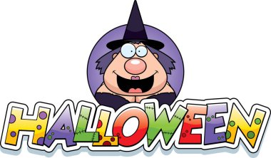 Çizgi film cadı Cadılar Bayramı grafiği