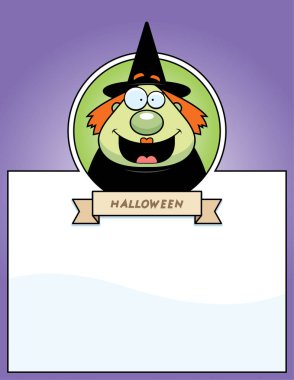 Çizgi film cadı Cadılar Bayramı grafiği