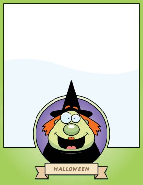 Çizgi film cadı Cadılar Bayramı grafiği