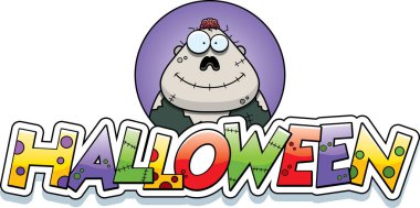 Çizgi film Zombie Halloween grafiği