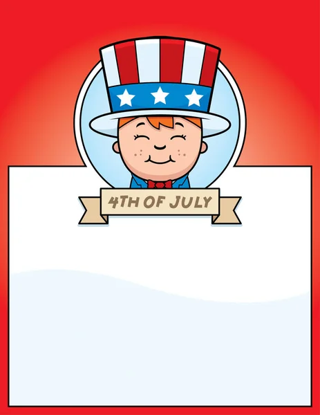 Dibujos animados Patriotic Boy Graphic — Vector de stock