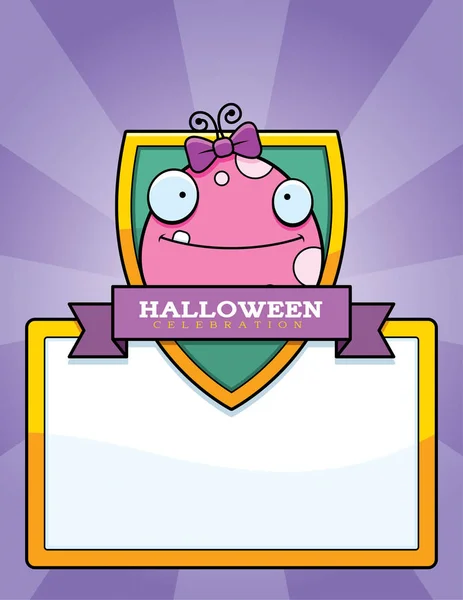 Cartoon Monster Halloween afbeelding — Stockvector