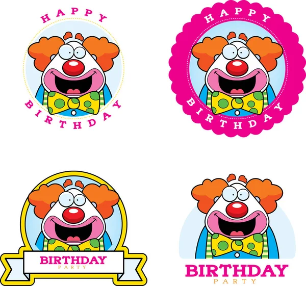 Karikatur zum Geburtstag Clown-Grafik — Stockvektor