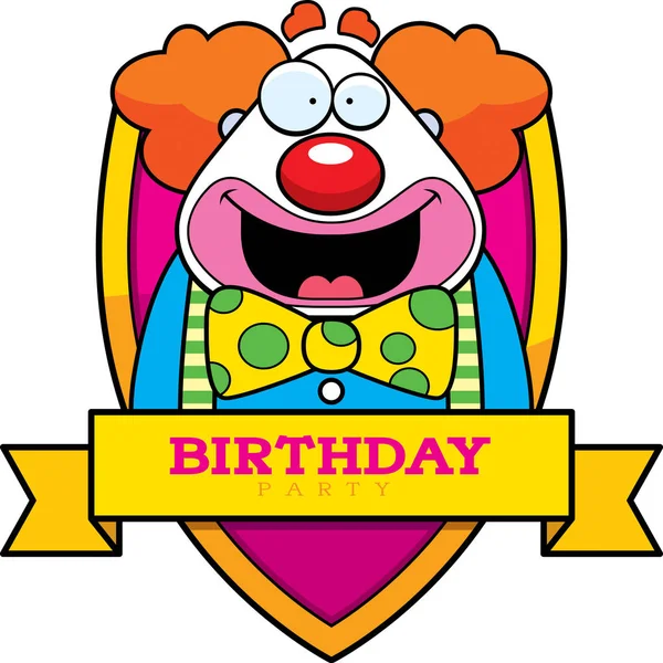 Мультфильм день рождения клоуна графика — стоковый вектор