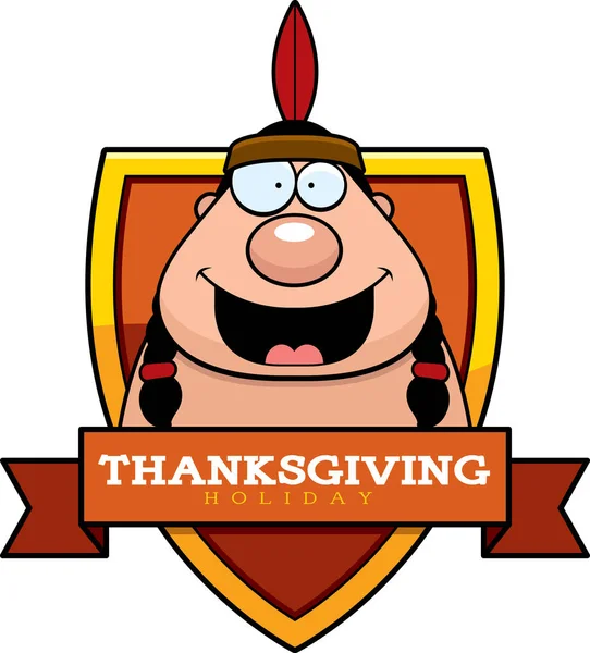 Cartoon Thanksgiving indiska grafik — Stock vektor