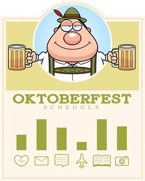 Cartoon Drunk Oktoberfest Graphic — Stock Vector