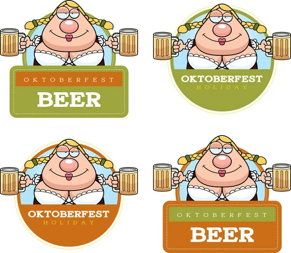 Desenhos animados bêbado Oktoberfest Gráfico — Vetor de Stock