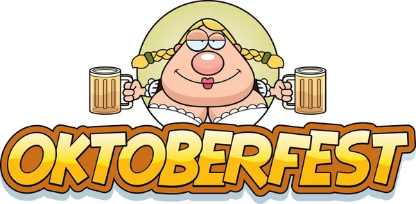 Fumetto ubriaco Oktoberfest grafica — Vettoriale Stock