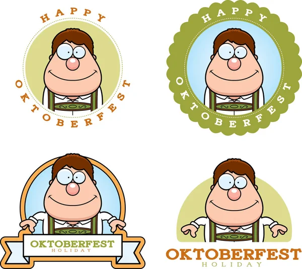 Dibujos animados Oktoberfest Boy Graphic — Vector de stock