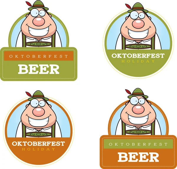 Dibujos animados Oktoberfest Hombre Gráfico — Vector de stock