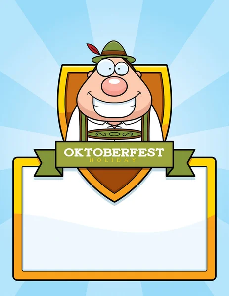 Cartoon Oktoberfest Homem Gráfico — Vetor de Stock