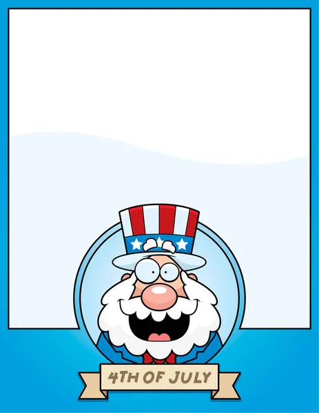 Cartoon Patriotic Man Graphic — Stock Vector