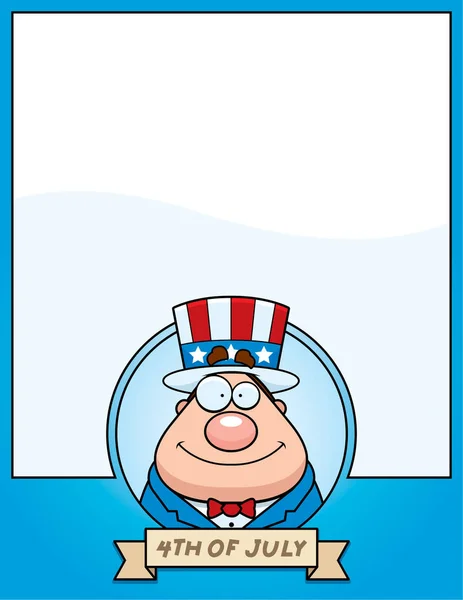 Cartoon patriotiska Man grafik — Stock vektor