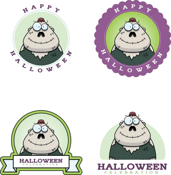 Rajzfilm buta Halloween grafikus — Stock Vector