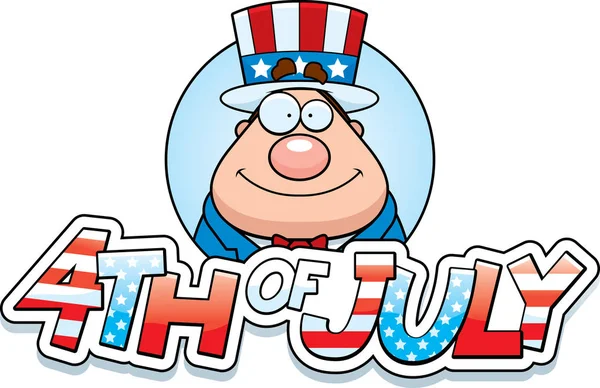 Dessin animé Patriotic Man Graphic — Image vectorielle