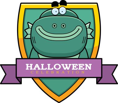 Çizgi film yaratık Cadılar Bayramı grafiği