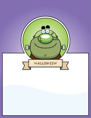 Karikatür canavar Cadılar Bayramı grafiği