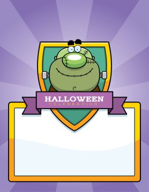 Karikatür canavar Cadılar Bayramı grafiği