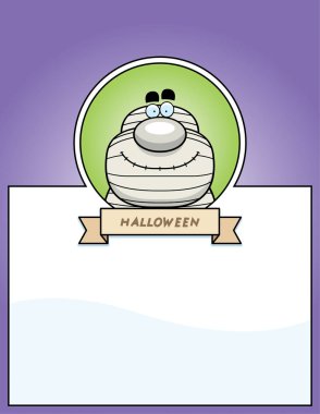 Çizgi film mumya Cadılar Bayramı grafiği