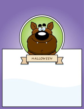 Çizgi film kurt adam Cadılar Bayramı grafiği