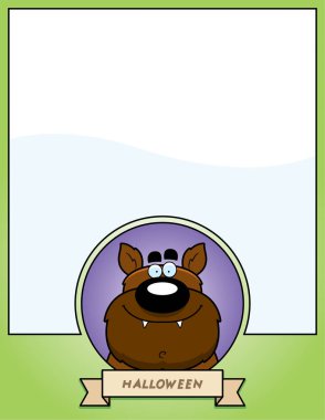 Çizgi film kurt adam Cadılar Bayramı grafiği