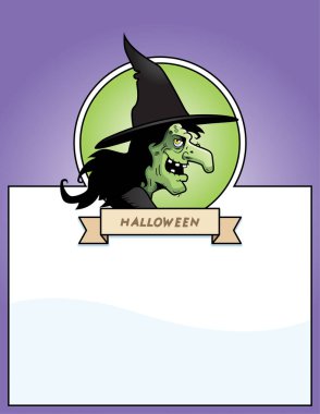 Çizgi film cadı Cadılar Bayramı grafiği