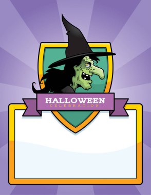 Çizgi film cadı Cadılar Bayramı grafiği