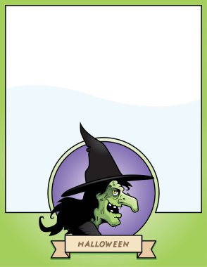 Çizgi film cadı Cadılar Bayramı grafiği