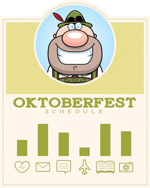 Dibujos animados Oktoberfest Hombre Gráfico — Vector de stock