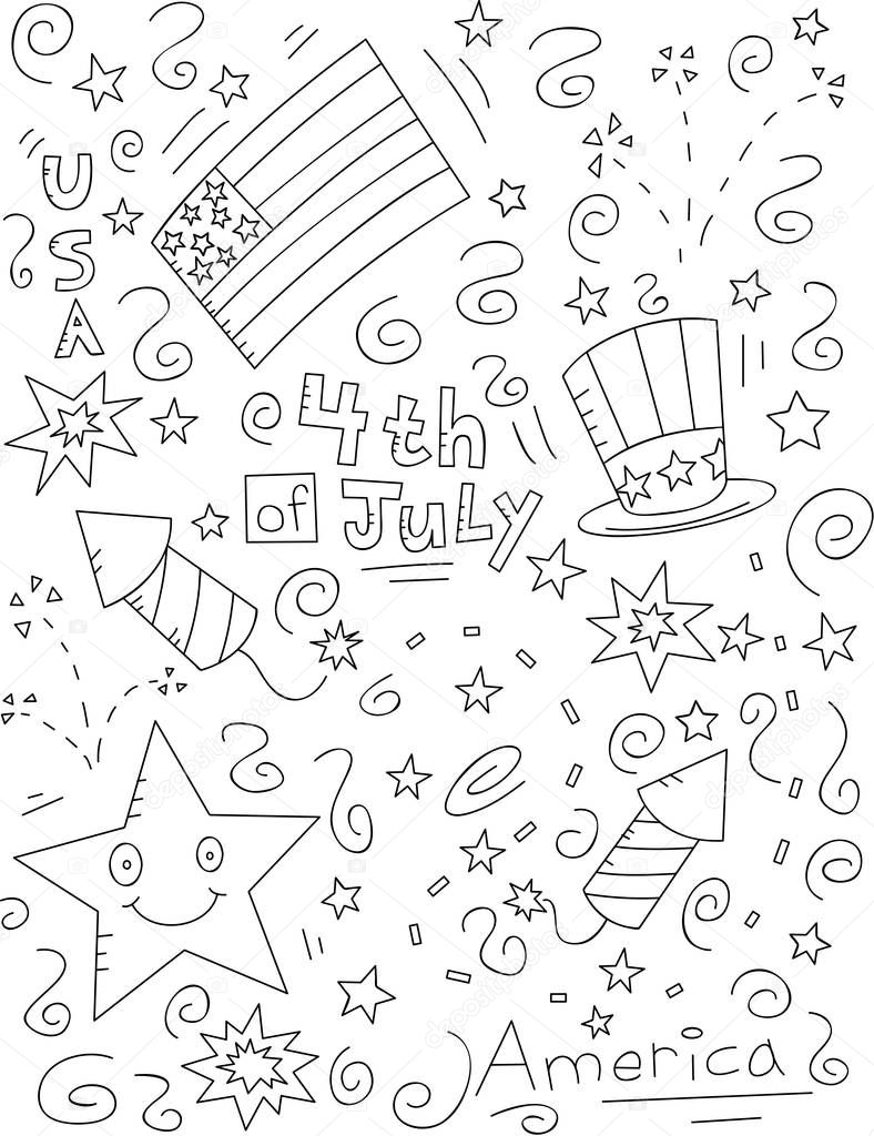 4th of July Doodle
