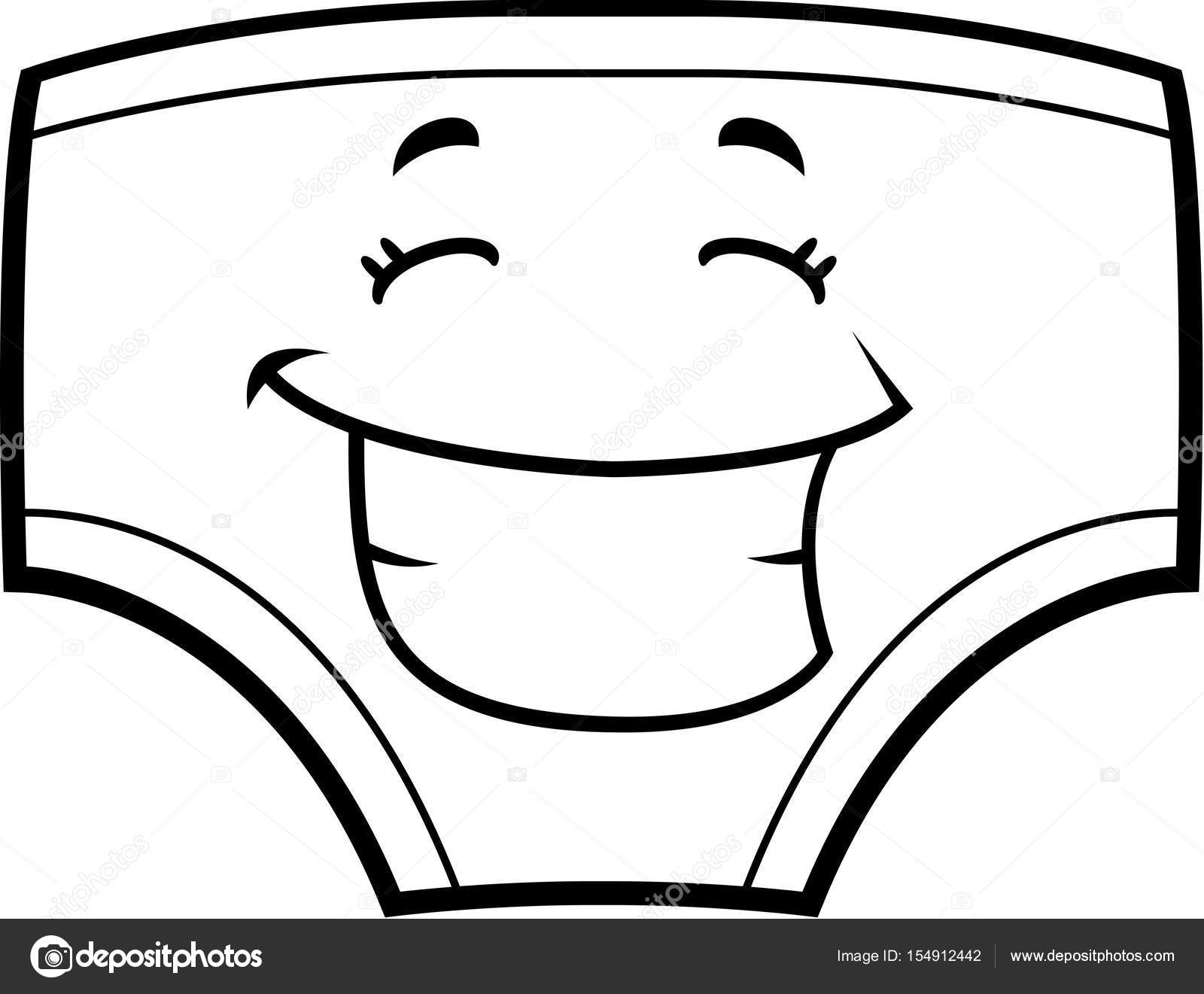 Cartoon Underwear Smiling Stock Vector by ©cthoman 154912442