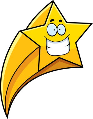 Sırıtan karikatür kayan yıldız