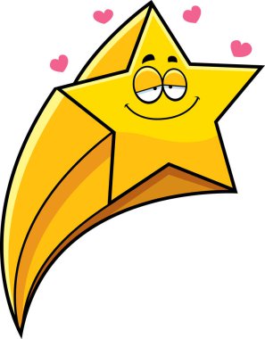 Çizgi film kayan yıldız aşık