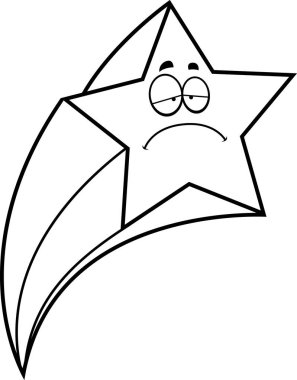 Üzgün çizgi film kayan yıldız