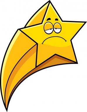 Üzgün çizgi film kayan yıldız