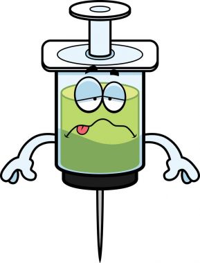 Hasta karikatür şırınga